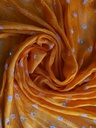 Vibrant Orange Bandhani Dupatta with Mirror Work