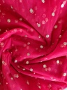 Red Net Dupatta Gold Zari Border