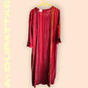 Maroon and Orange Striped Kurti