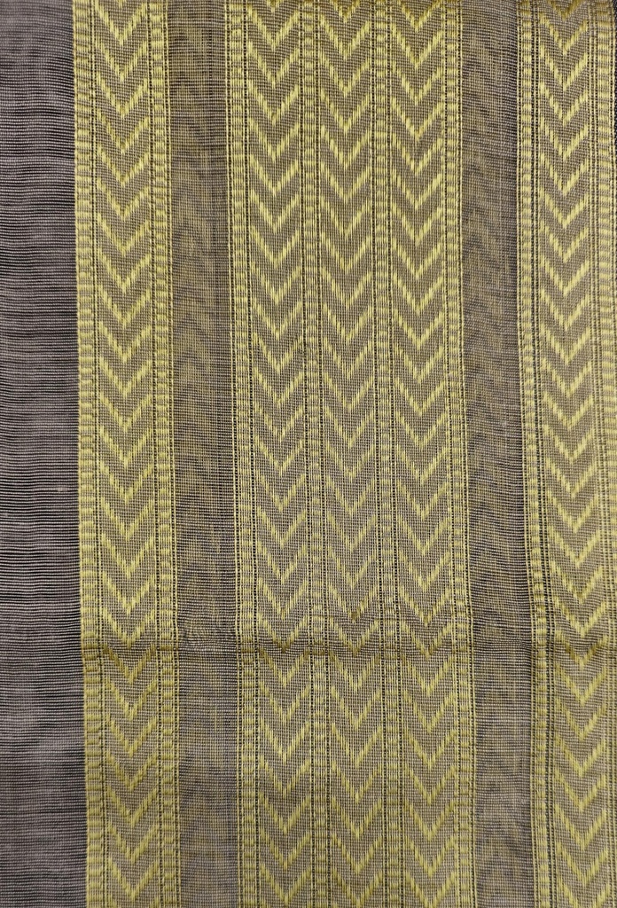 Brown Dupatta with Gold Zari Border