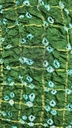 Green Bandhani Dupatta with Gold Zari Stripes