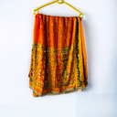 Vibrant Orange Bandhani Dupatta with Mirror Work